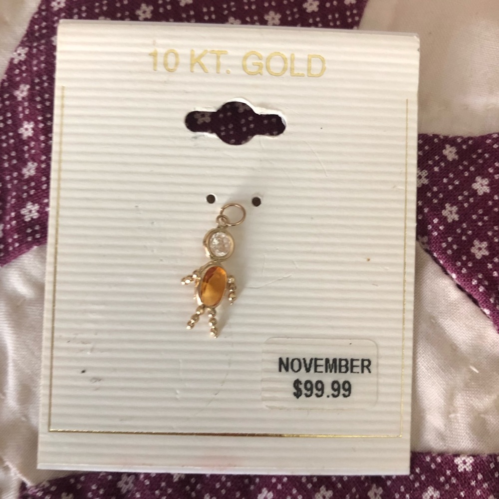 10 kt gold November male pendant